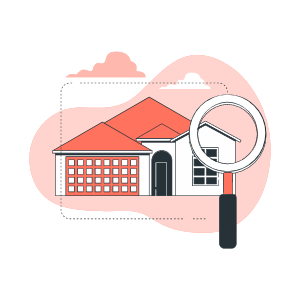 Animace hledání domu